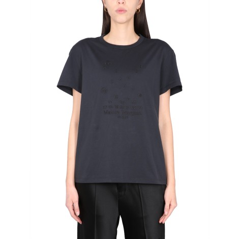 maison margiela t-shirt with logo embroidery