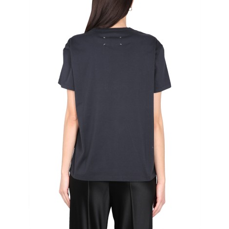 maison margiela t-shirt with logo embroidery