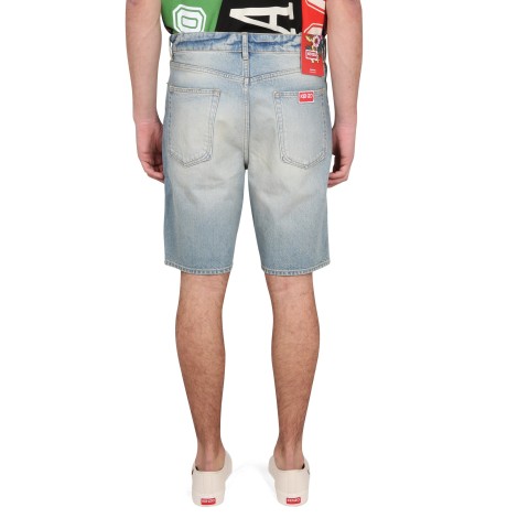 kenzo denim bermuda shorts