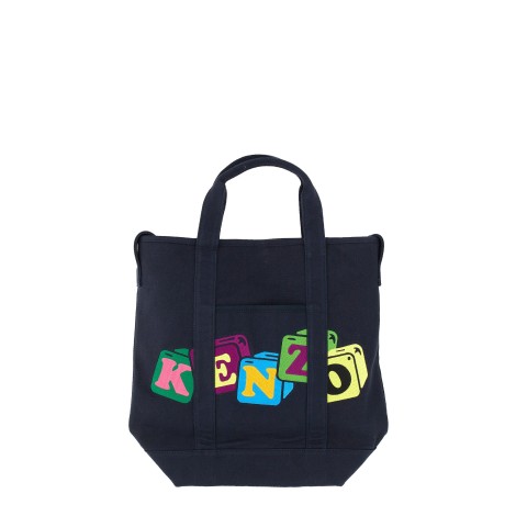 kenzo boke blocks tote bag