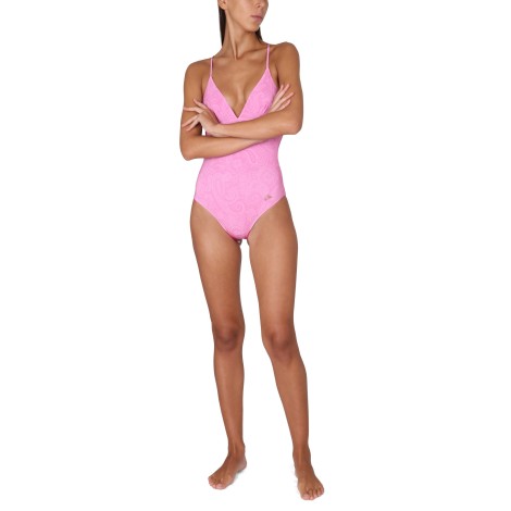 etro one piece swimsuit with logo