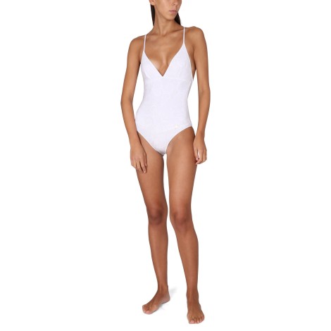 etro one piece swimsuit with logo