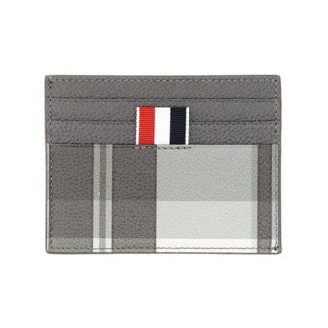 thom browne card holder with logo