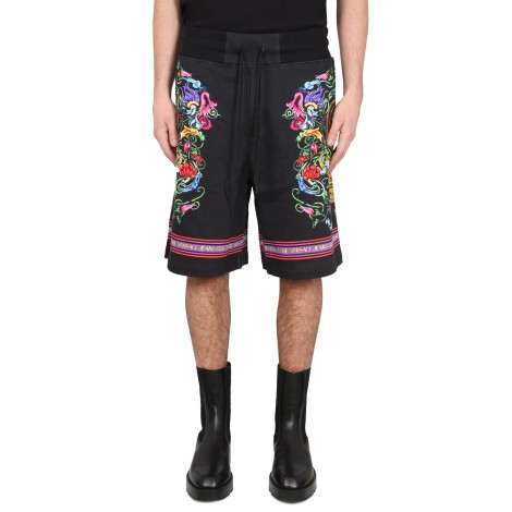 versace jeans couture bermuda shorts with print