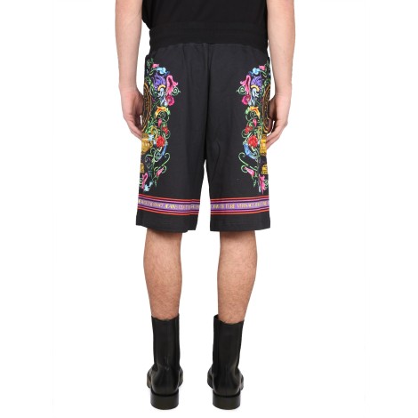 versace jeans couture bermuda shorts with print