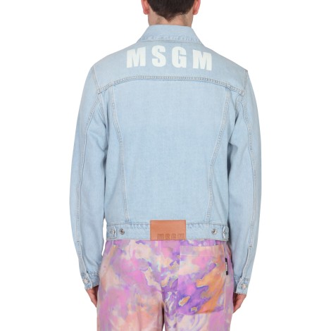 msgm logo print jacket 