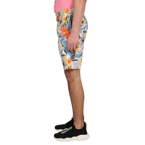 moschino bermuda city print