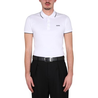 zegna polo with logo