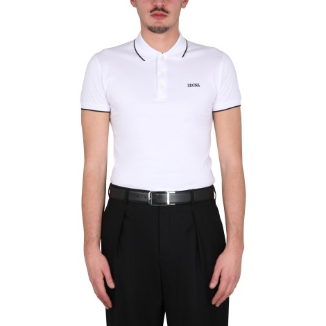 zegna polo with logo