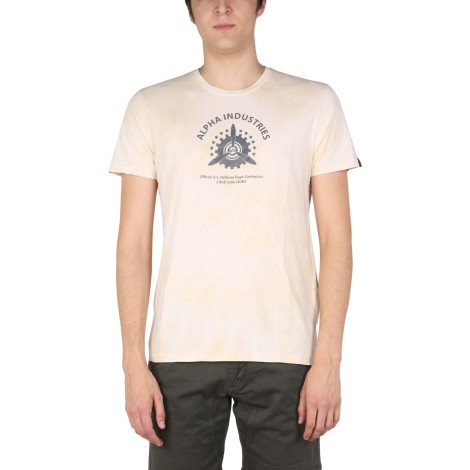 alpha industries logo print t-shirt