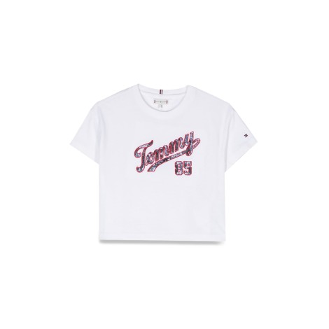 tommy hilfiger sequins logo t-shirt