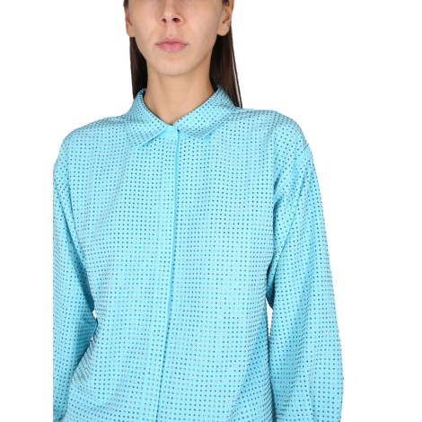 self-portrait taffeta shirt