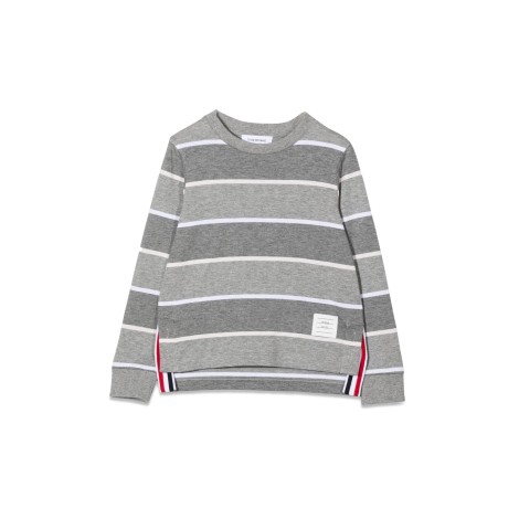 thom browne long sleeve rugby stripe t-shirt