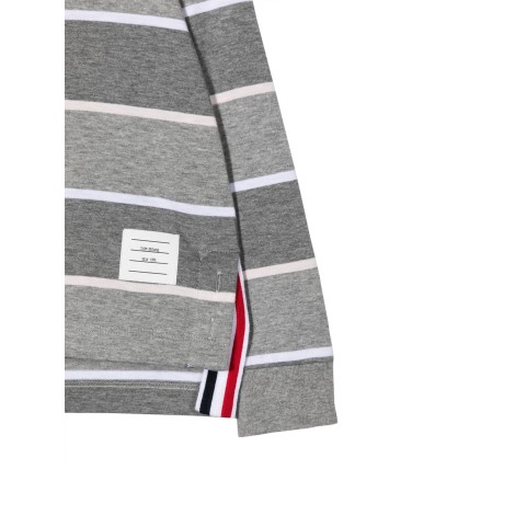 thom browne long sleeve rugby stripe t-shirt