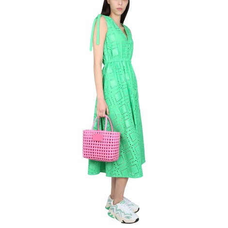 msgm cotton blend dress