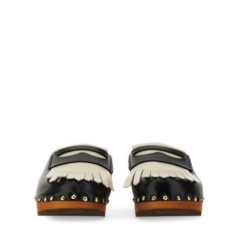 jejia leather clogs