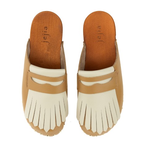 jejia leather clogs