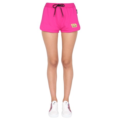 versace shorts with greek logo patch