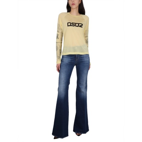 dsquared logo print t-shirt