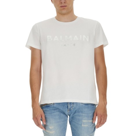 balmain logo print t-shirt