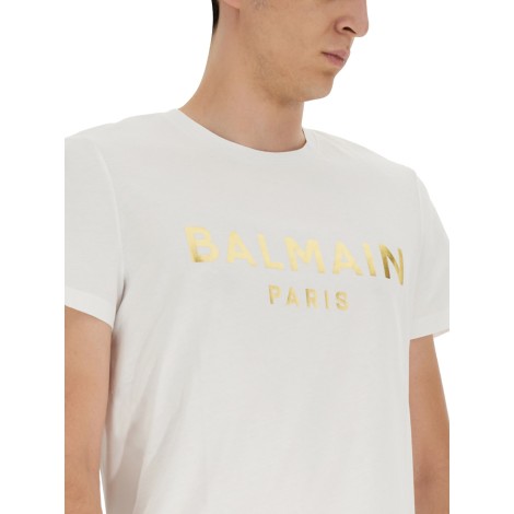 balmain logo print t-shirt