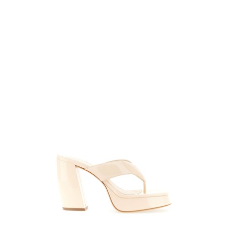 gia borghini patent sandal.