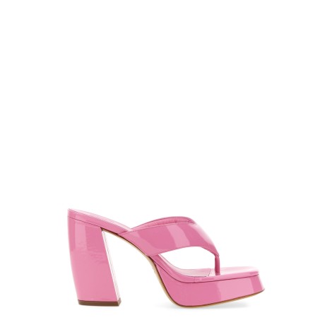 gia borghini patent sandal.