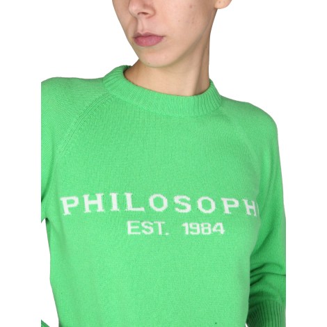 philosophy di lorenzo serafini sweater with logo inlay