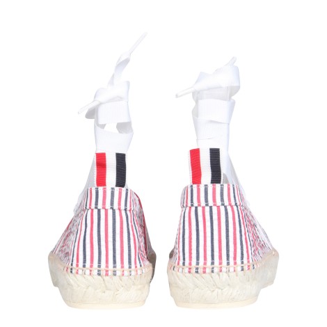 thom browne seersucker cotton espadrilles