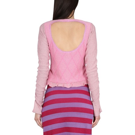 cormio cardigan with ruffled sleeve