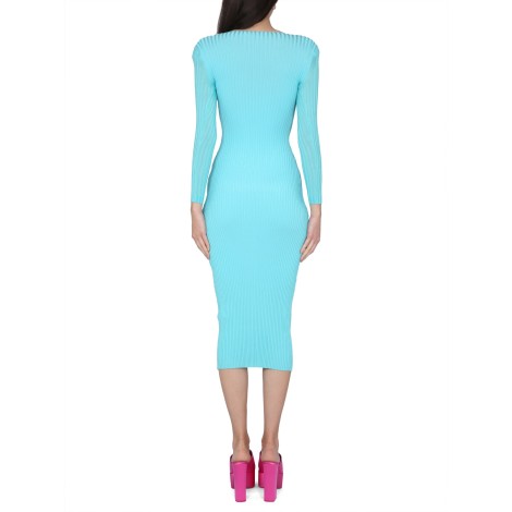 self-portrait aqua midi dress