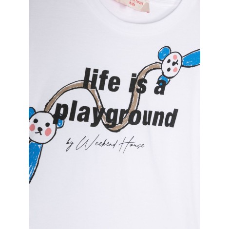 weekend house kids life is a plaground t-shirt