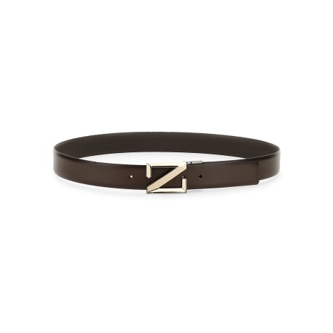 zegna leather belt