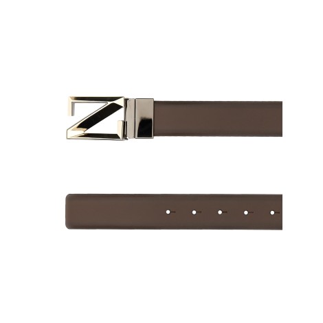 zegna leather belt