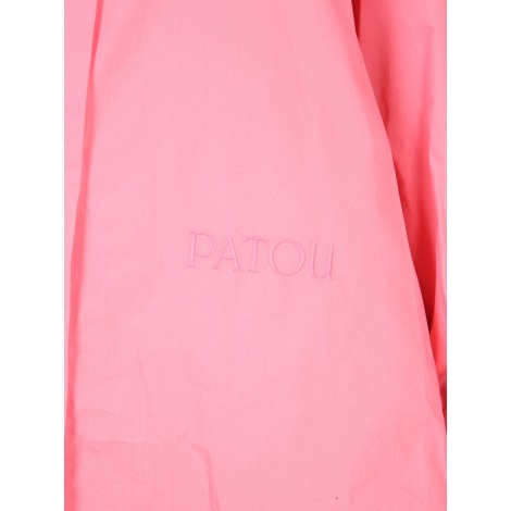 patou shirt dress with logo embroidery