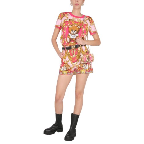 moschino shorts with teddy print