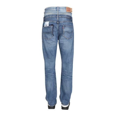 1/off double waist jeans