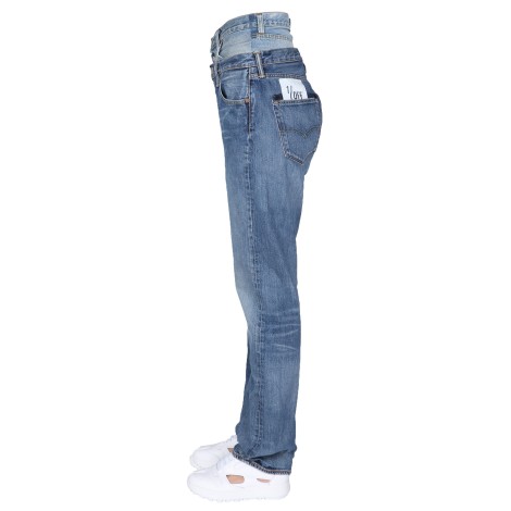 1/off double waist jeans