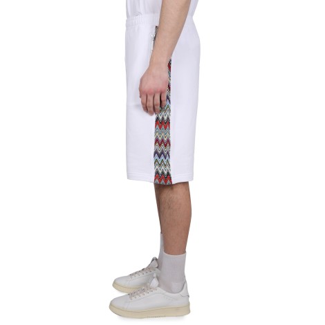 missoni cotton fleece bermuda shorts