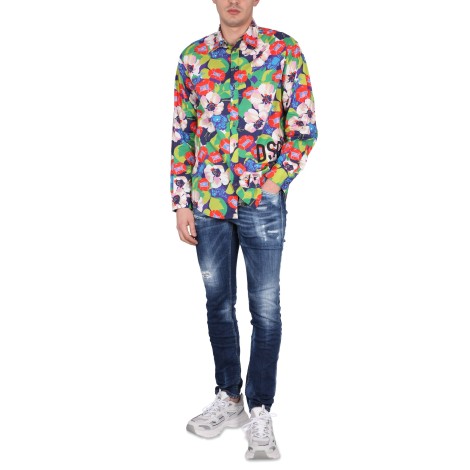 dsquared shirt with floral pattern