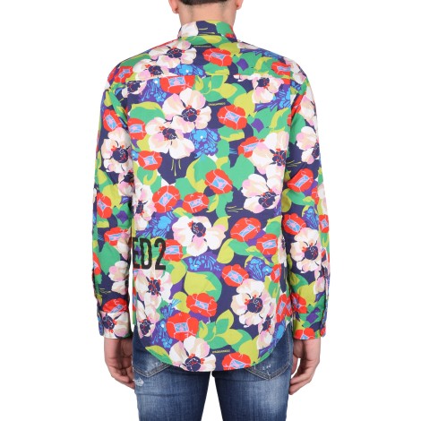 dsquared shirt with floral pattern