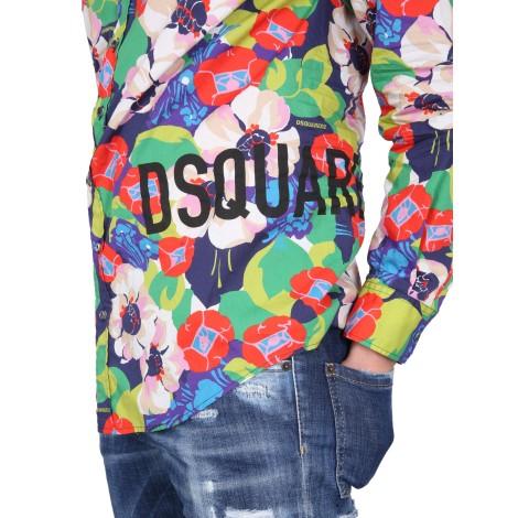 dsquared shirt with floral pattern