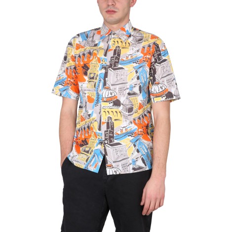 moschino city print shirt