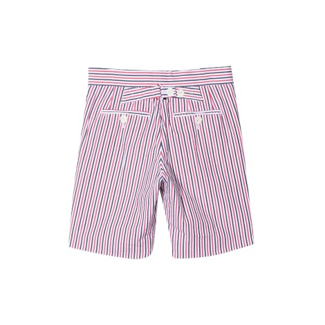 thom browne classic backstrap short in seersucker stripe