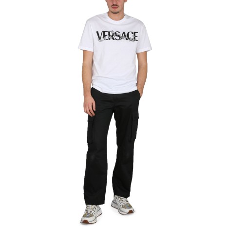 versace t-shirt with baroque logo