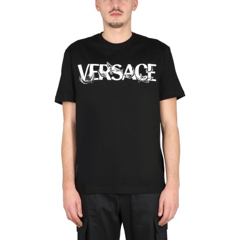 versace t-shirt with baroque logo