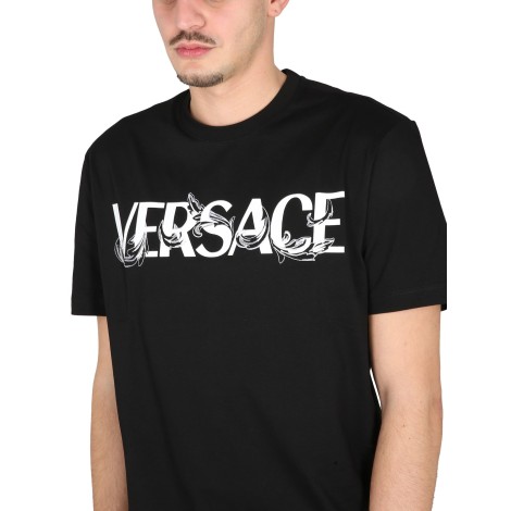 versace t-shirt with baroque logo