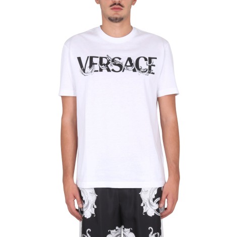 versace t-shirt with baroque logo