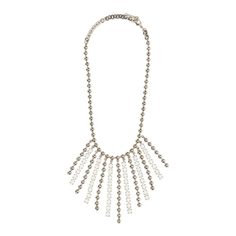 alessandra rich crystal and chain necklace with bangs