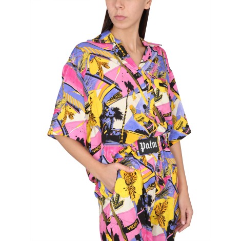 palm angels miami mix print shirt